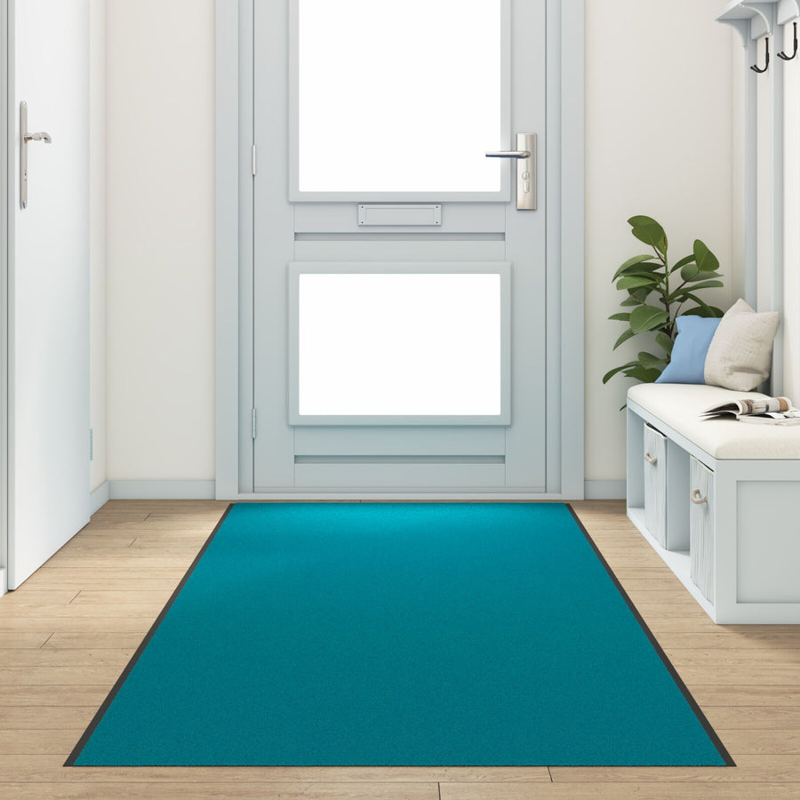 Deurmat Wasbaar Cyan 120X400 Cm