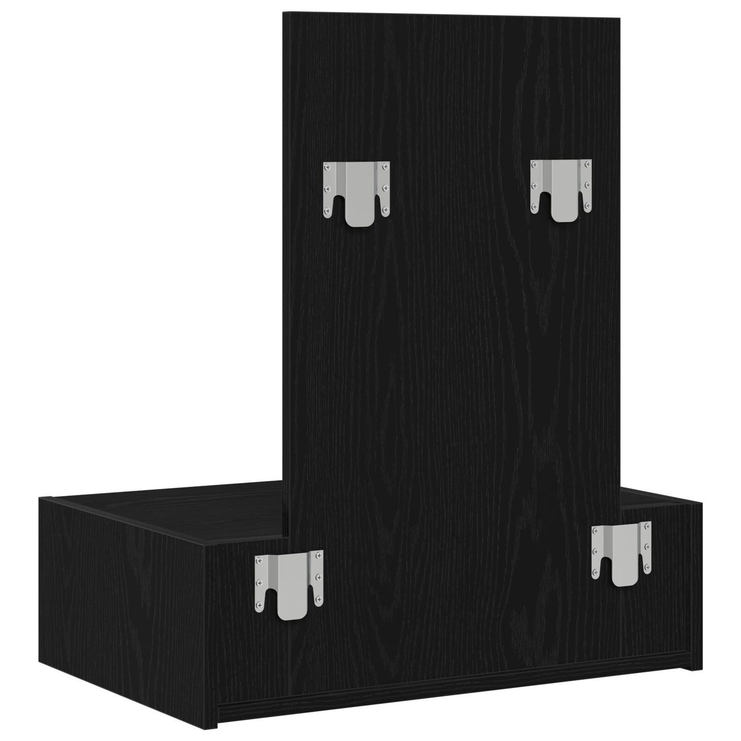 Wandkaptafel 60 x 40 x 70 cm Zwart eiken zonder LED