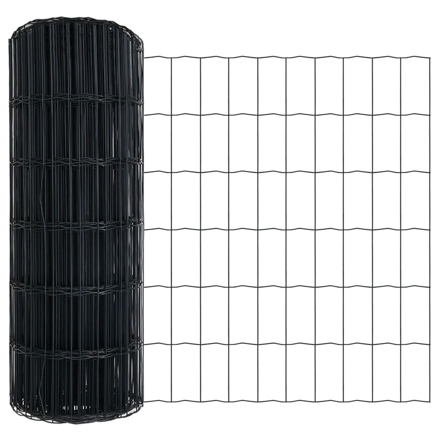Euro Hek Met 7 Spike Posts 0.6X10 M Gegalvaniseerd Staal Grijs Gegalvaniseerd Staal