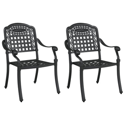 Tuinstoelen 2 Stuks Gietijzer Zwart