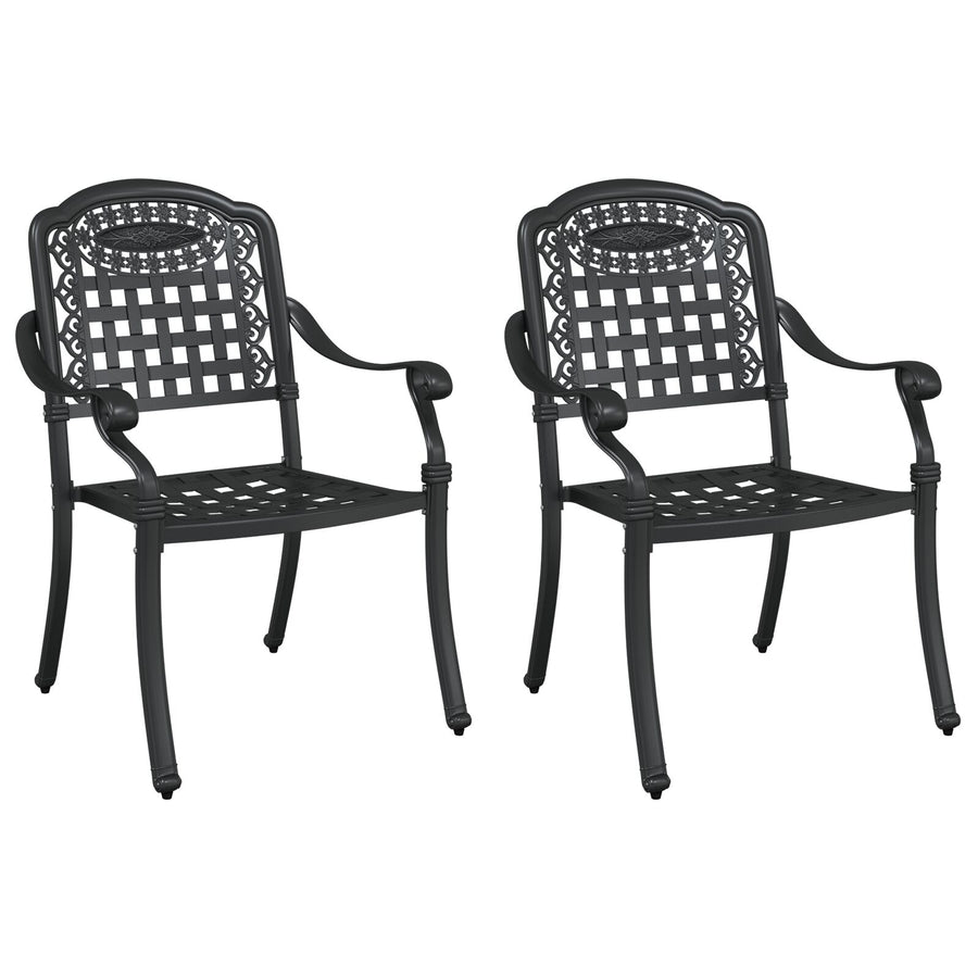 Tuinstoelen 2 Stuks Gietijzer Zwart