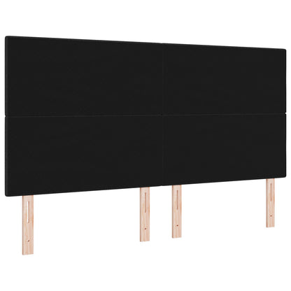 Hoofdbord Knopen Tufted Stof Zwart 180 cm Hoog hoofdbord