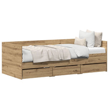 Logeerbed Artisan Eiken Bewerkt Hout 90 X 200 Cm Duurzaam