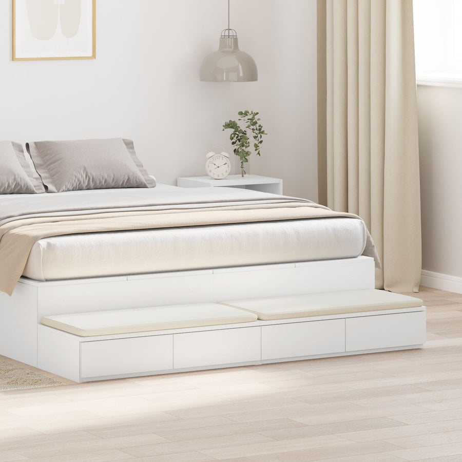 Nachtkastjes Engineered Hout Lades Wit 150 x 36,5 x 16,5 cm