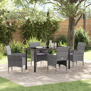 Tuinset poly rattan grijs 4 stoelen 1 tafel