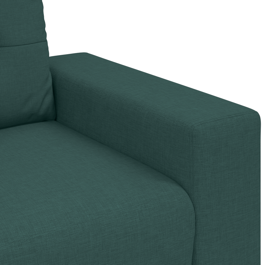 Bank 3 Pcs Linnen-Mix Stof Donkergroen