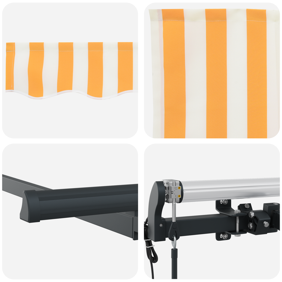 Automatische Uittrekbare Ligbed Geel en Wit 300x200 cm
