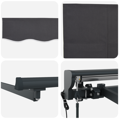 Automatische Uittrekbare Luifel Antraciet 300x250 cm