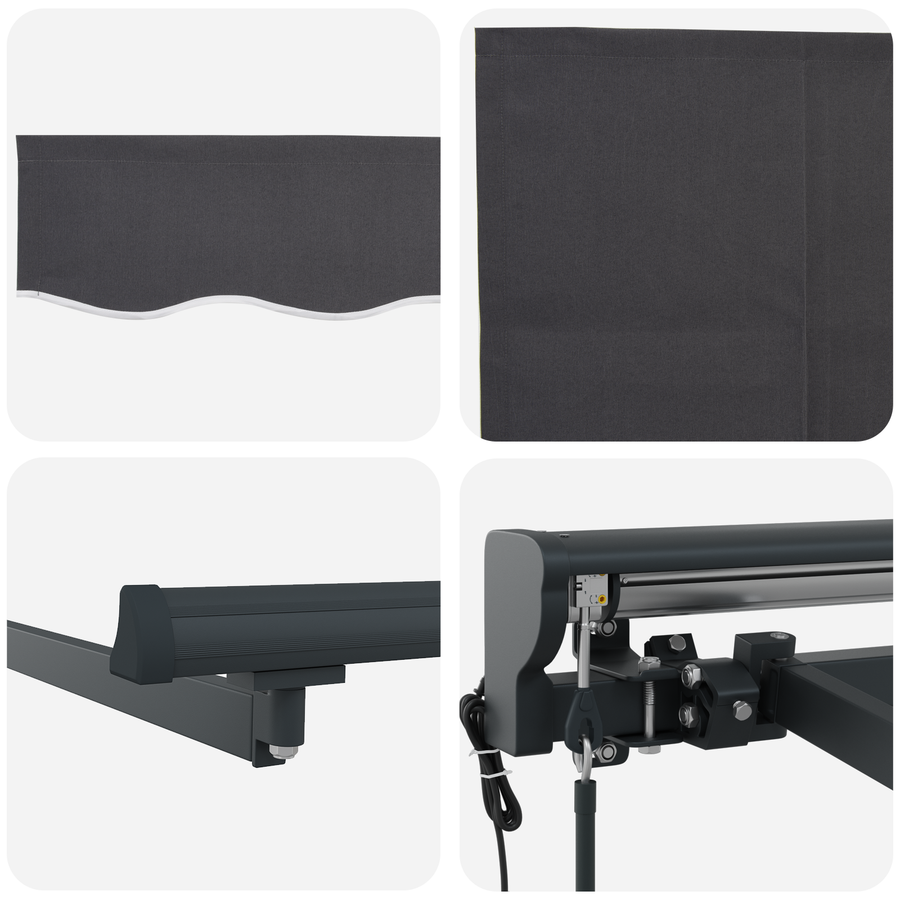 Automatische Uittrekbare Luifel Antraciet 300x250 cm