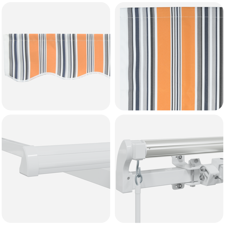 Handmatig Uittrekbaar Ligbed Meerkleurige Streep 300x250 cm