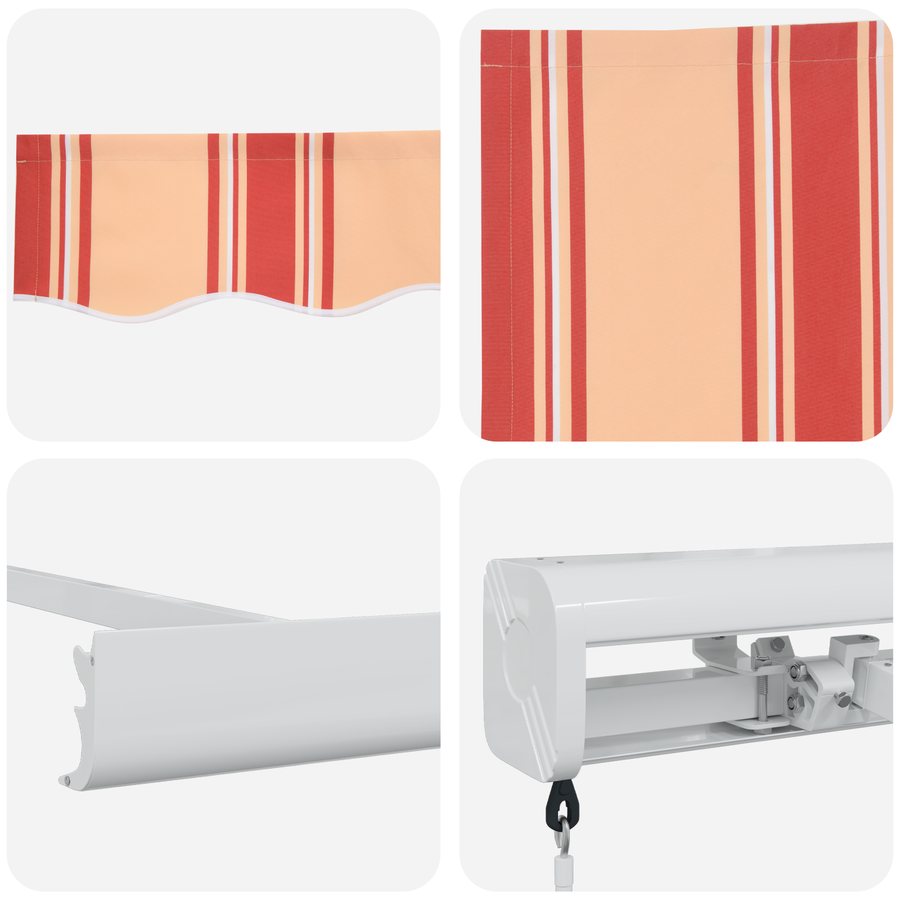 Handmatige Inklapbare Luifel Geel en Oranje 350x250 cm
