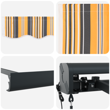 Automatische Intrekbare Luifel Multicolor Streep 350x250 cm