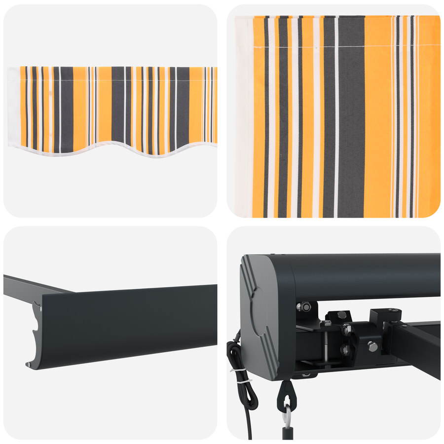 Automatische Intrekbare Luifel Multicolor Streep 350x250 cm