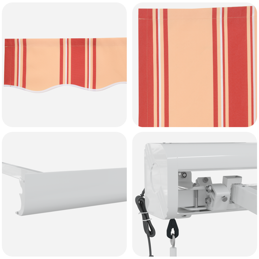 Automatische Intrekbare Luifel in Geel en Oranje 400x300 cm