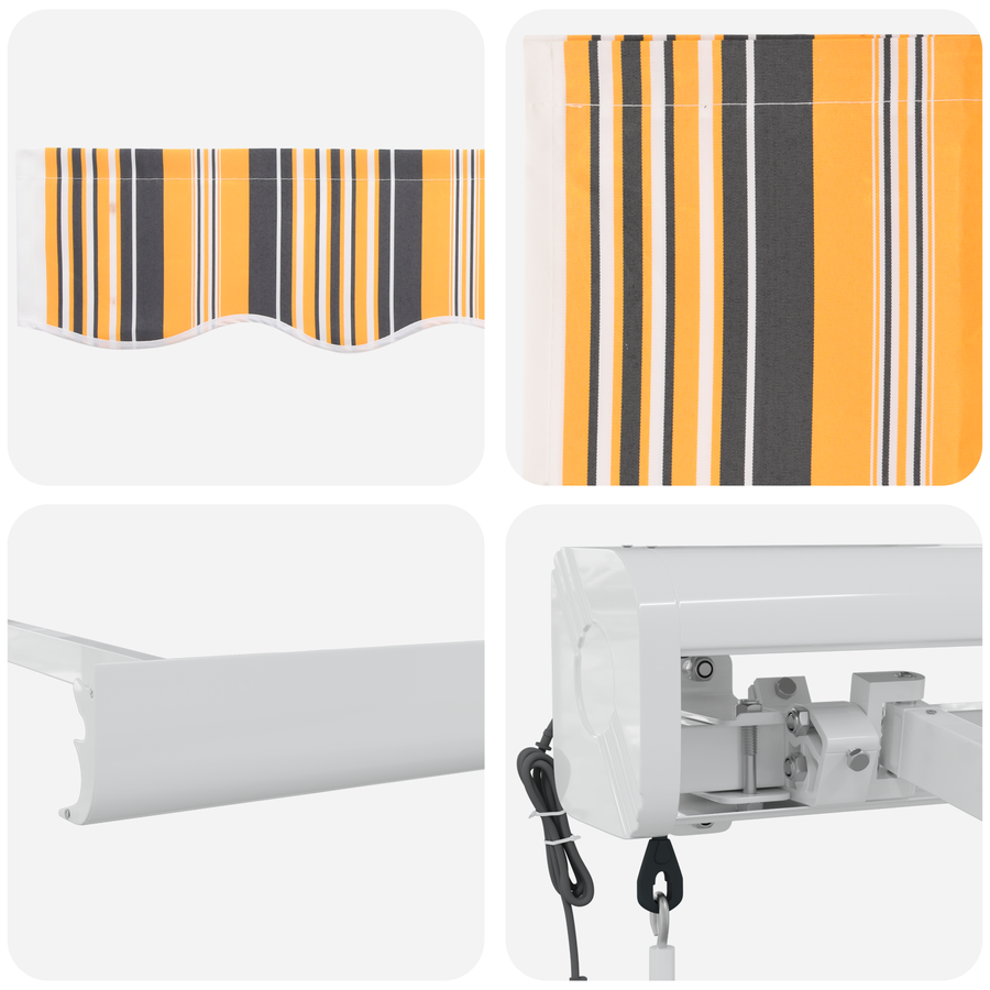 Automatische intrekbare luifel met meerkleurige strepen 400x300 cm