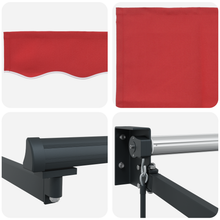 Handmatige Uittrekbare Zonnewering Rood 400x300 cm