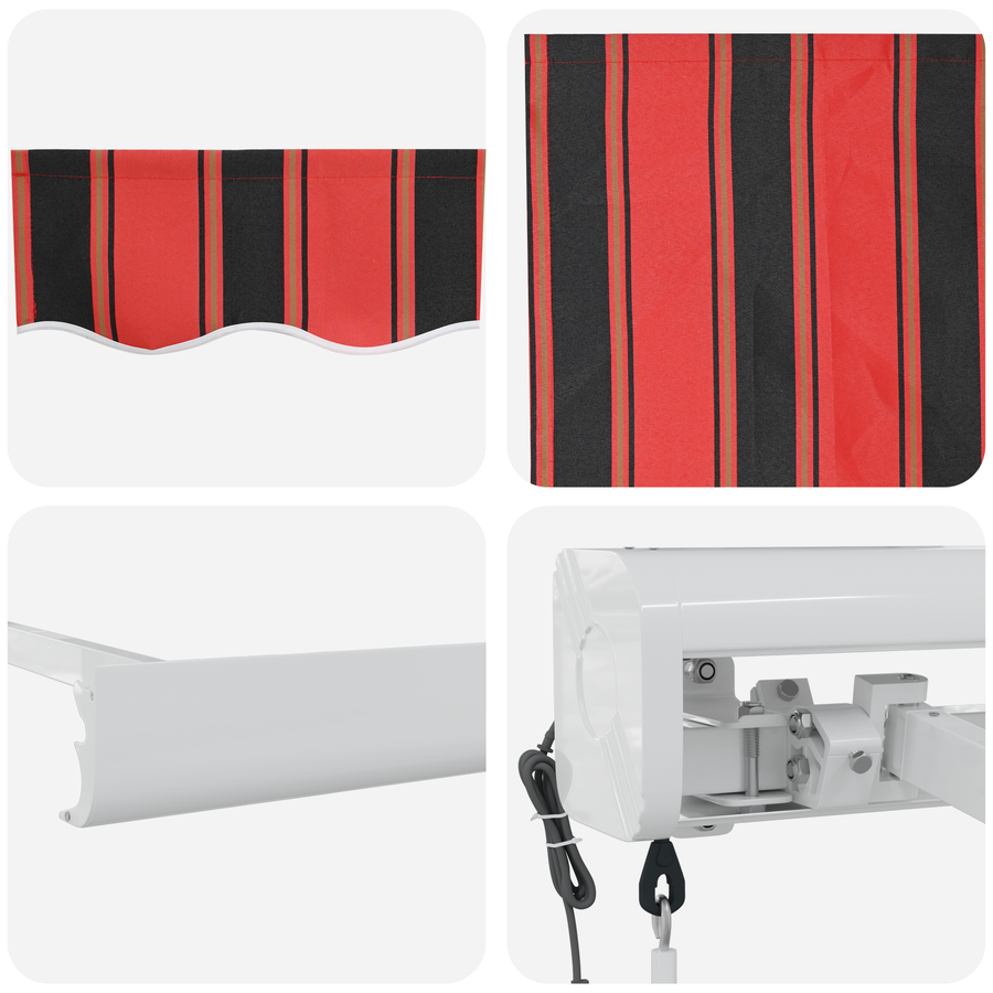 Automatische Inklapbare Luifel Oranje en Bruin 450x300 cm