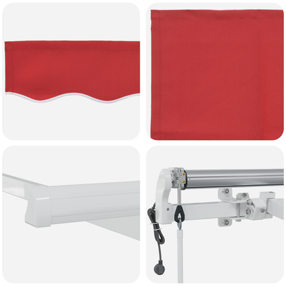 Luifel automatisch uitschuifbaar 450x350 cm rood