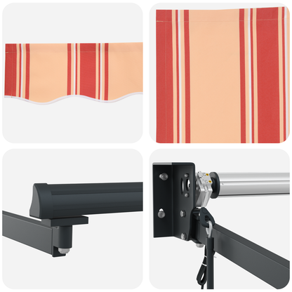 Automatische Uittrekbare Markies Crème en Oranje 500x300 cm