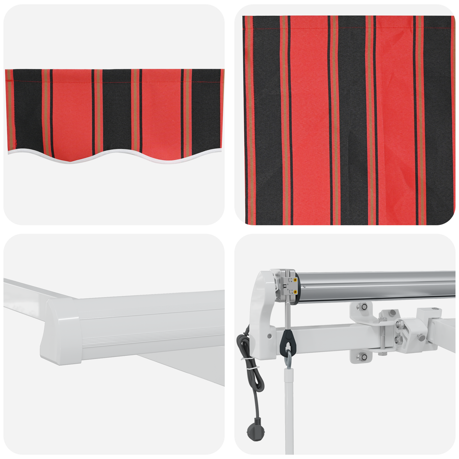 Automatische Inklapbare Luifel Oranje en Bruin 600x300 cm