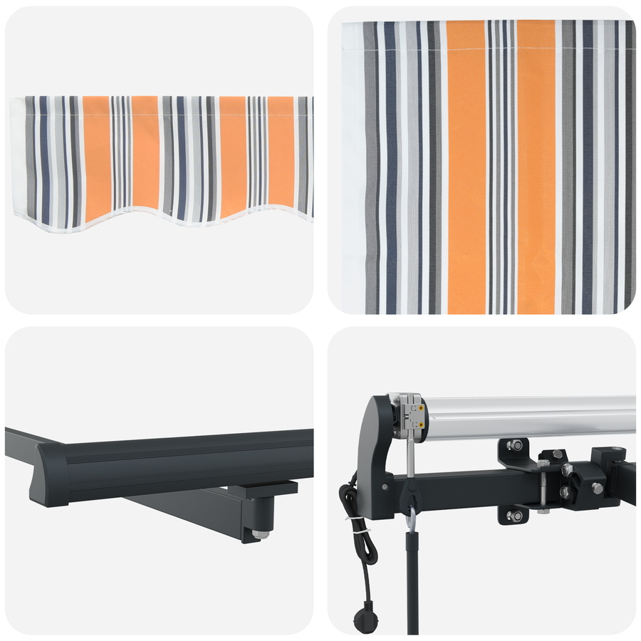 Automatische Uittrekbare Luifel Multicolor Stripe 600x300 cm