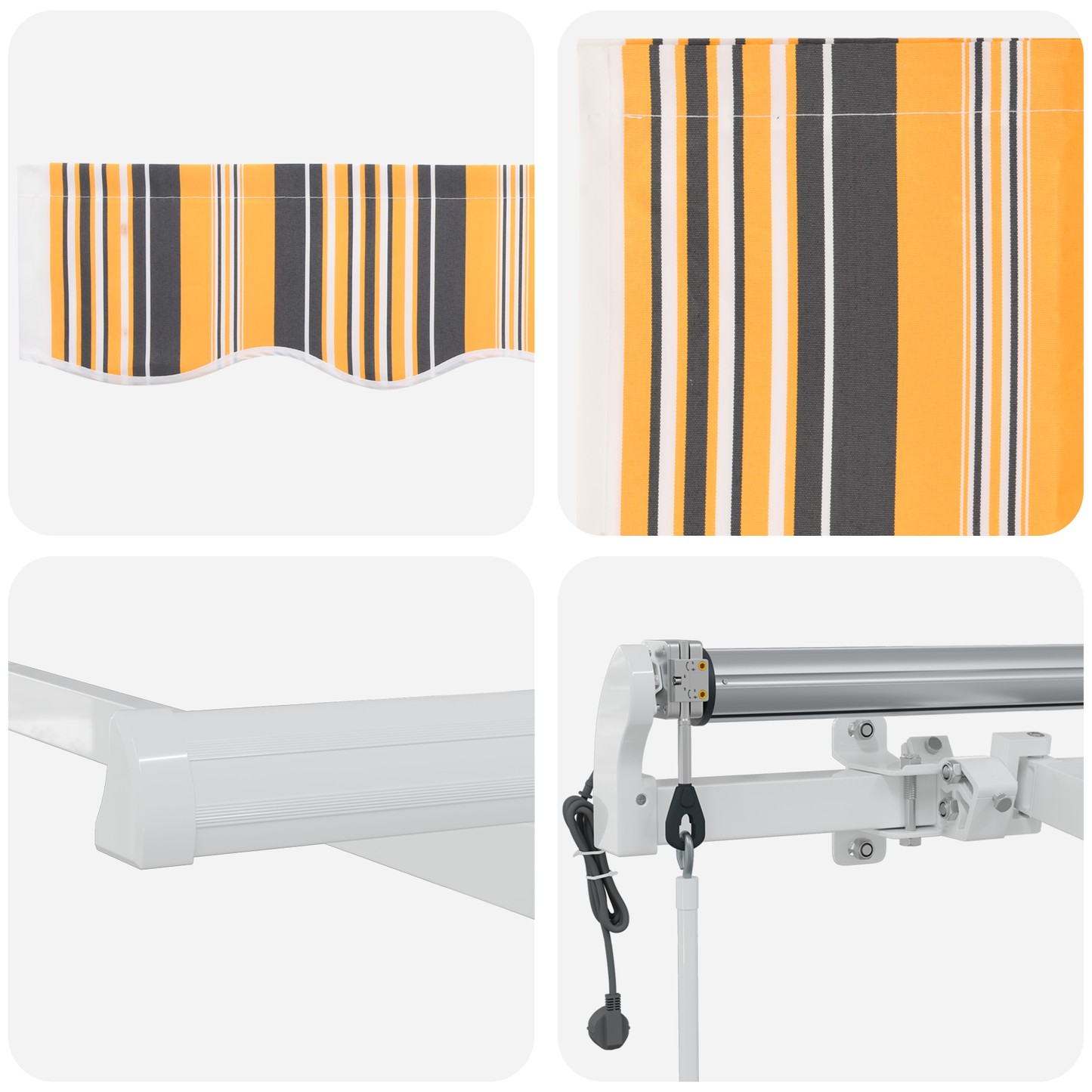 Automatische Inklapbare Luifel Multicolor Stripe 600x300 cm