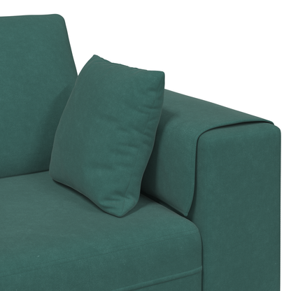 Velours Bank met kussen met kussen Donkergroen 208 cm Fluweel