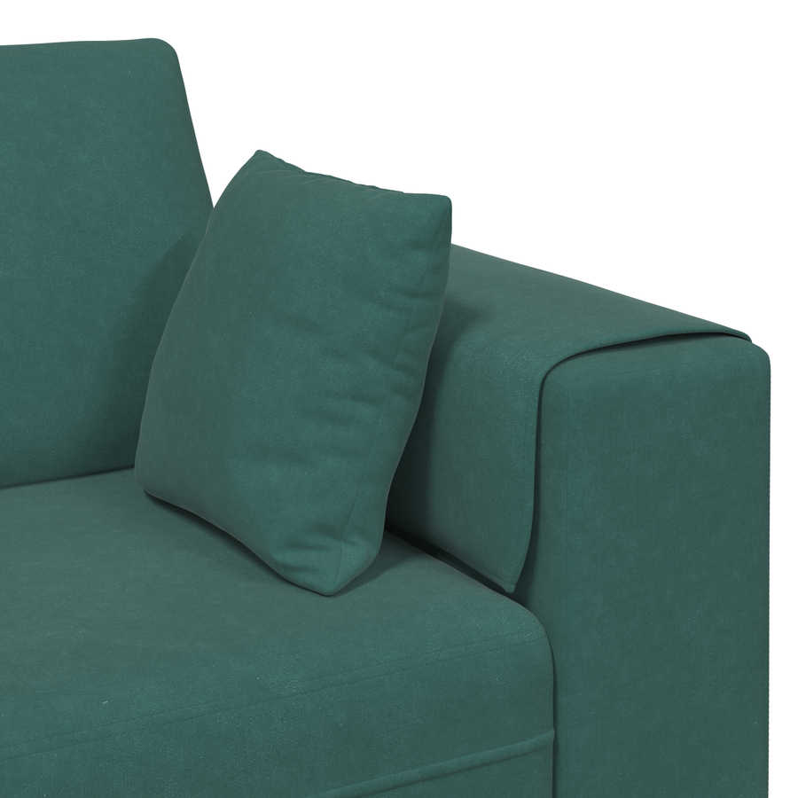 Velours Bank met kussen met kussen Donkergroen 208 cm Fluweel