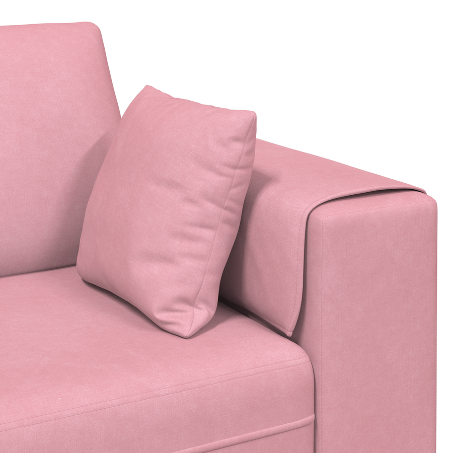 Velours Bank met kussen met kussen Roze 209 cm Fluweel