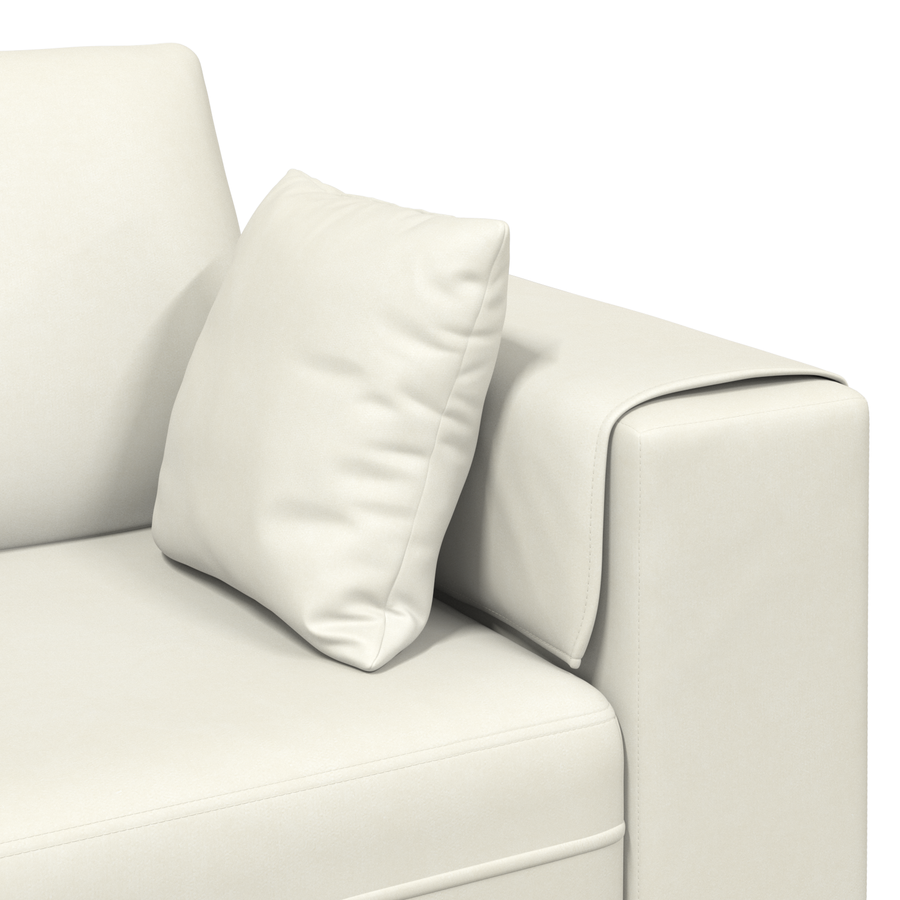 Velours Bank met kussen met kussen Crème 208 cm Fluweel