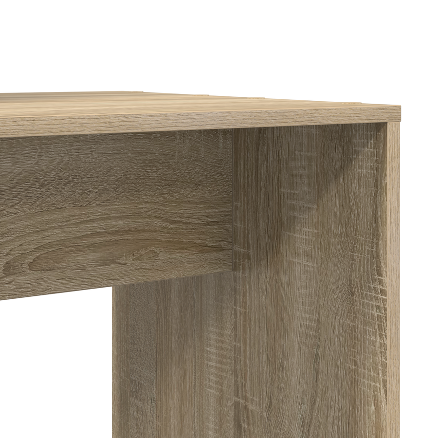 Bureau met plank met opslag Sonoma eiken 138.5 x 55 x 143 cm Bewerkt hout