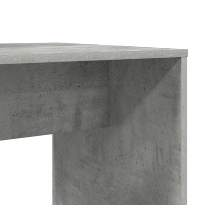 Bureau met plank met opslag Betongrijs 138.5 x 55 x 143 cm Bewerkt hout