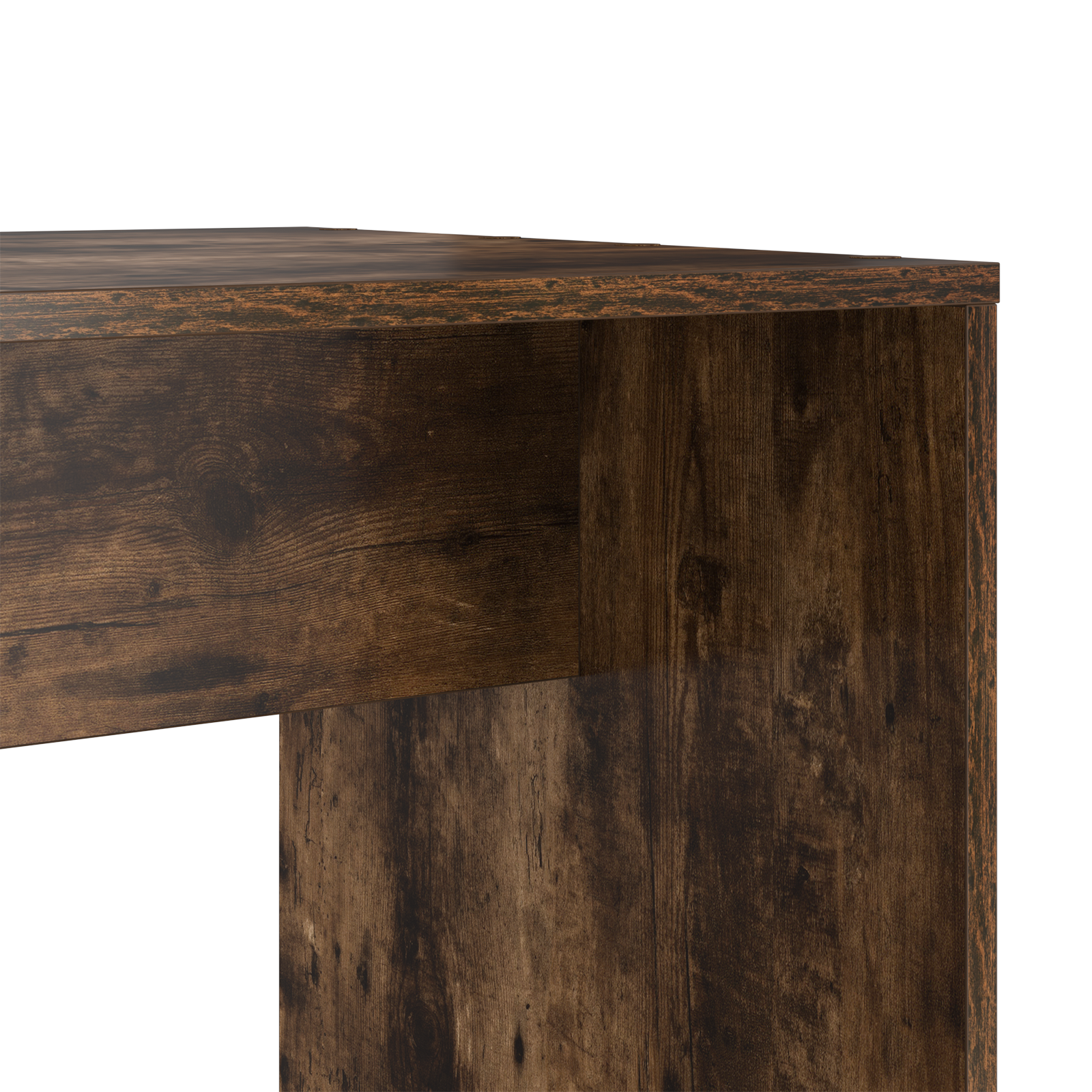 Bureau met plank Gerookt eiken 138.5 x 55 x 143 cm Bewerkt hout