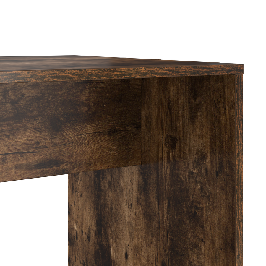 Bureau met plank Gerookt eiken 138.5 x 55 x 143 cm Bewerkt hout