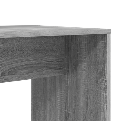 Bureau met plank met opslag Grijs sonoma 138.5 x 55 x 143 cm Bewerkt hout