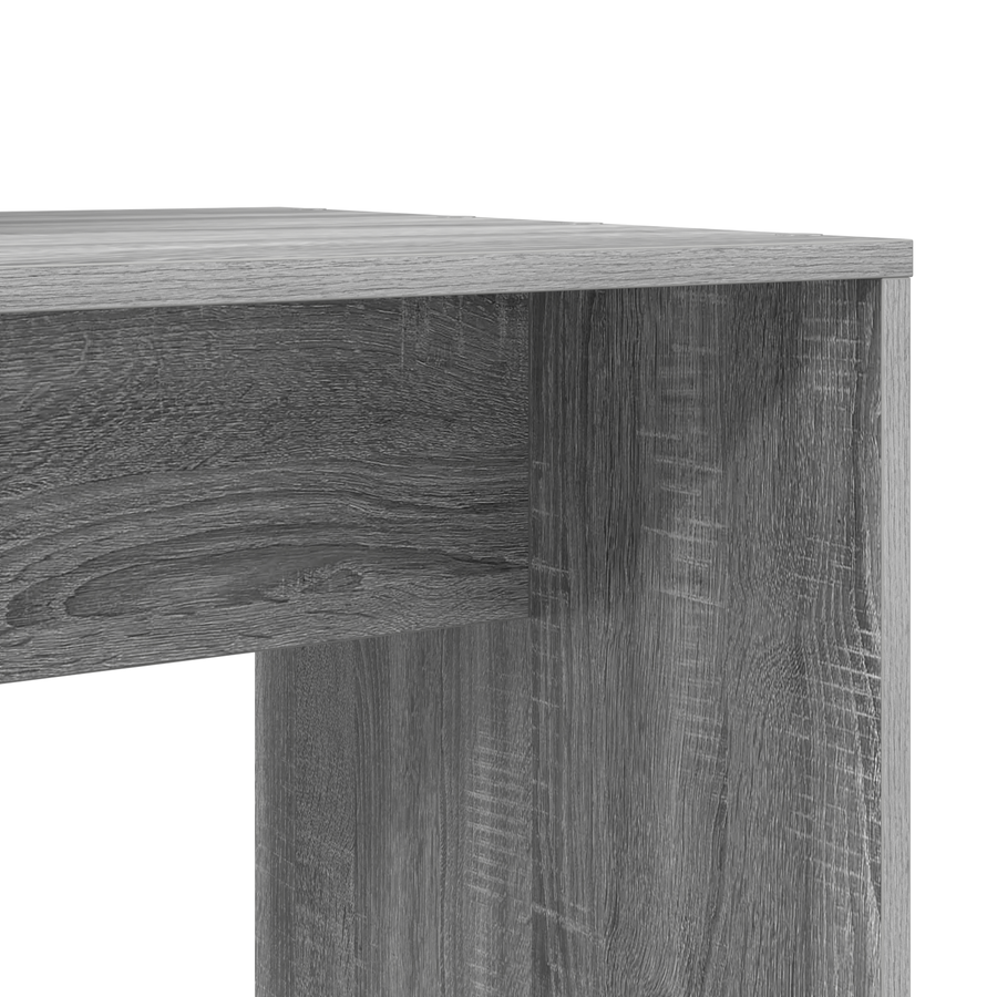 Bureau met plank met opslag Grijs sonoma 138.5 x 55 x 143 cm Bewerkt hout