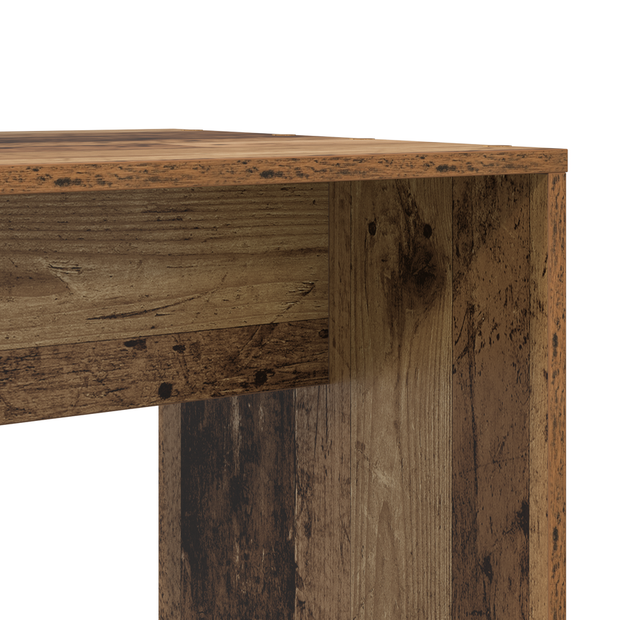 Bureau met plank met opslag Oud hout 138.5 x 55 x 143 cm Bewerkt hout