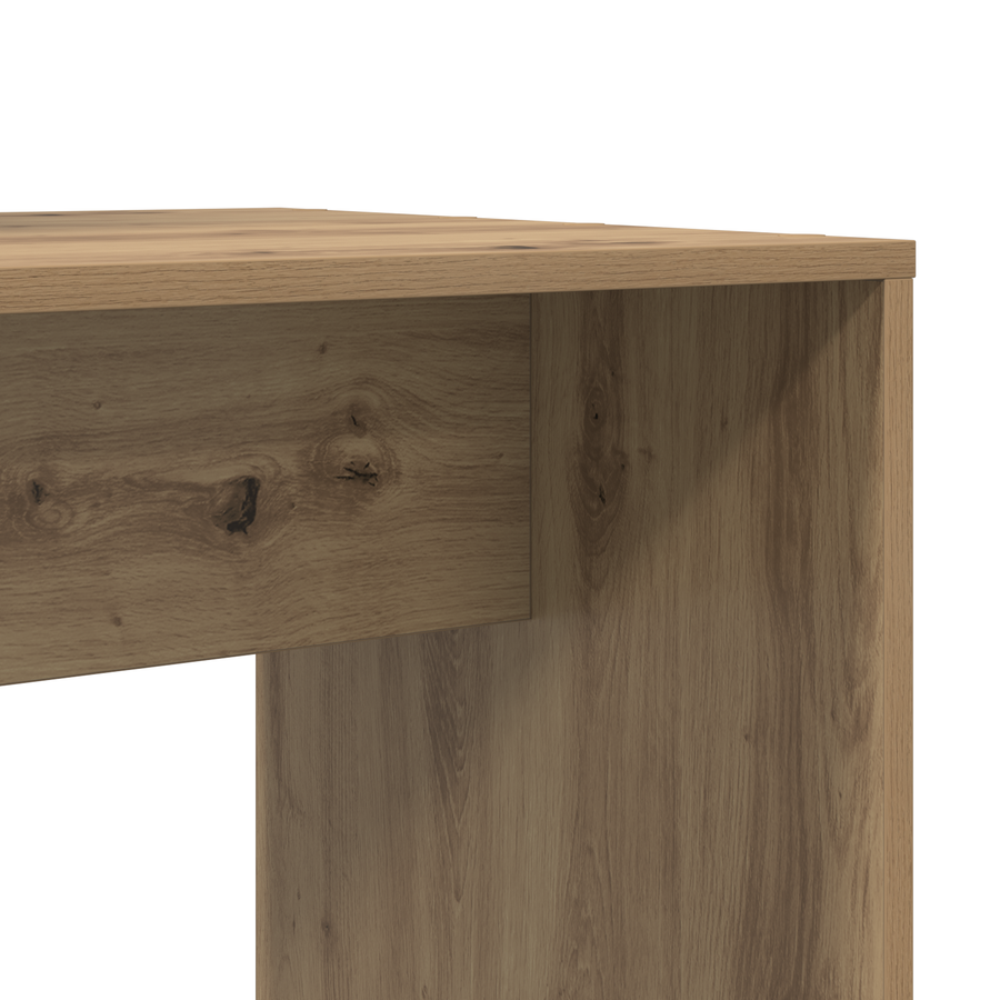 Bureau artisanaal eikenkleurig 138.5 x 55 x 143 cm Bewerkt hout