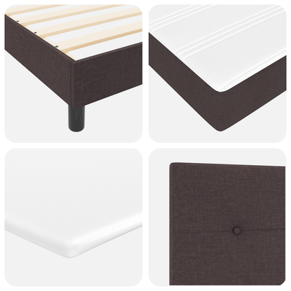Boxspringbed met matras stof donkerbruin 90x190 cm