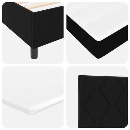 Boxspringbed met matras stof zwart 160x200 cm