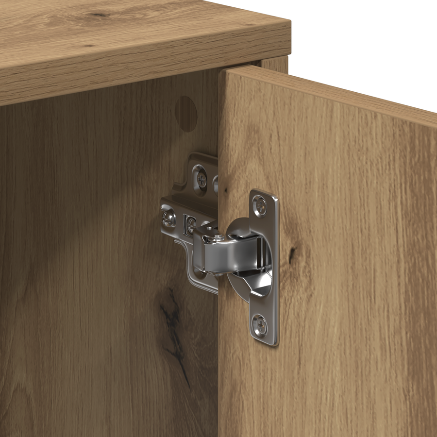 Highboard 2 pcs artisanaal eikenkleurig 60 x 31 x 70 cm