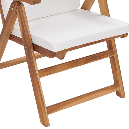 Tuinstoelen 6 st verstelbaar met kussens massief teakhout
