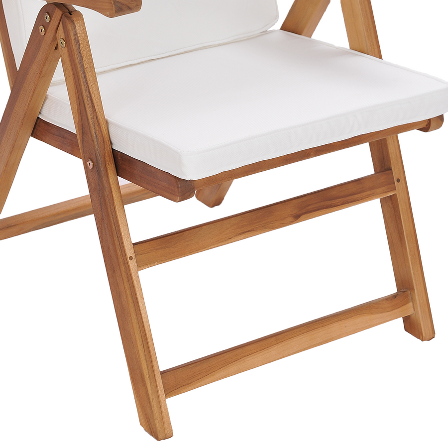 Tuinstoelen 6 st verstelbaar met kussens massief teakhout