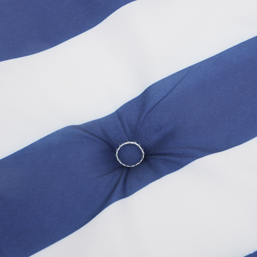 Tuinbankkussen 180x50x4 cm gestreept oxford stof blauw en wit