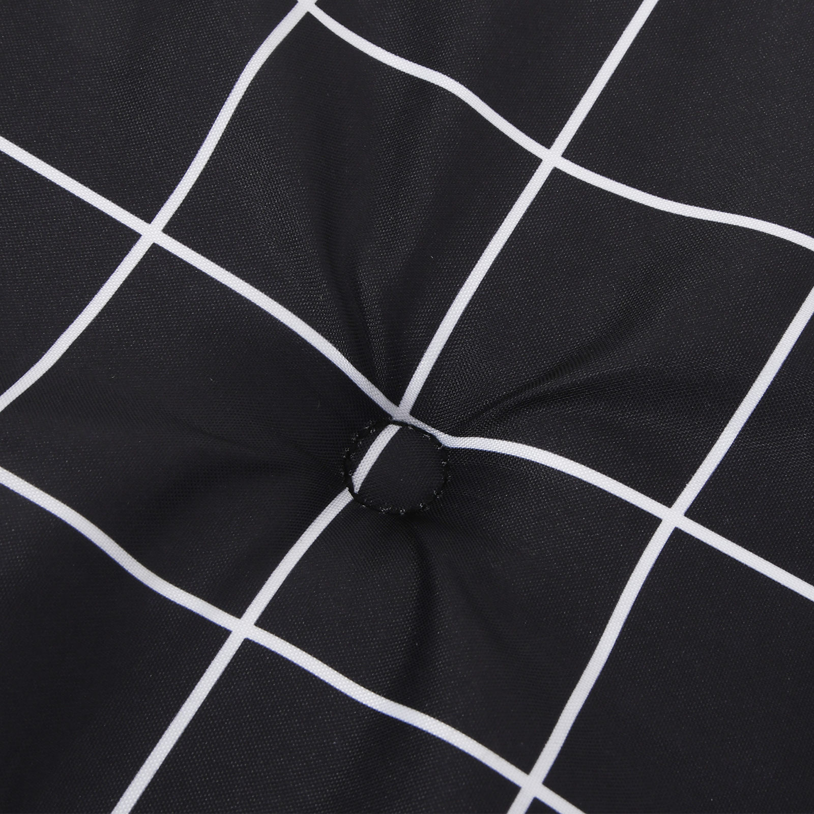 Tuinbank Kussen - Zwart Geruit Patroon - 180 x 50 x 4 cm - Oxford Stof
