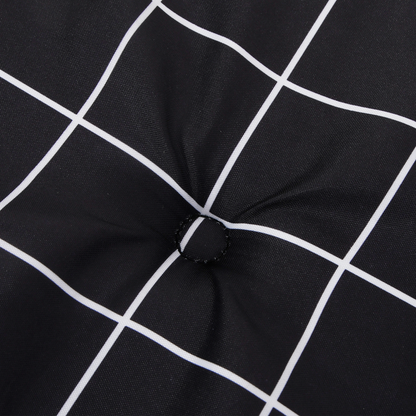 Tuinbank Kussen - Zwart Geruit Patroon - 180 x 50 x 4 cm - Oxford Stof