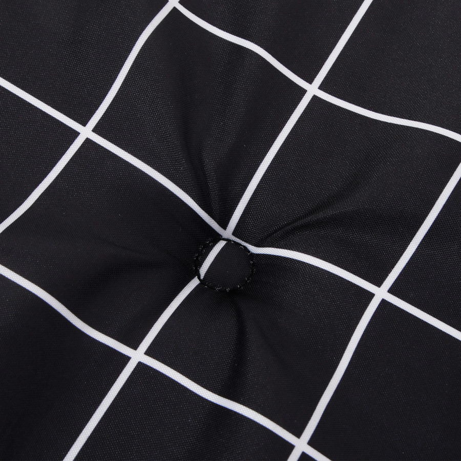Tuinbank Kussen - Zwart Geruit Patroon - 180 x 50 x 4 cm - Oxford Stof