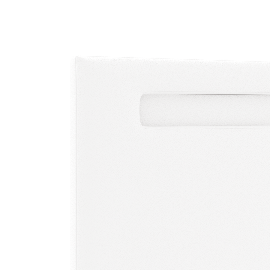 Hoofdbord Simpel Design Strak Wit 100 cm Faux Leer