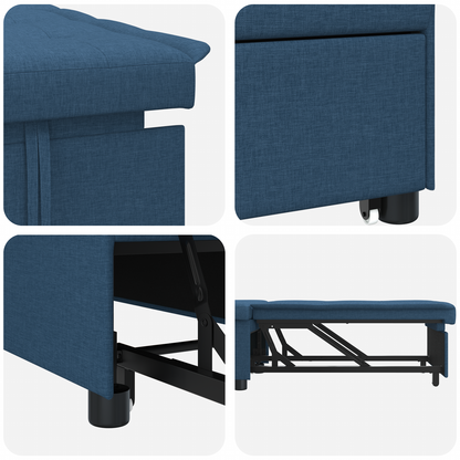 Uittrekbaar 3-in-1 Sofa Bed Blauw