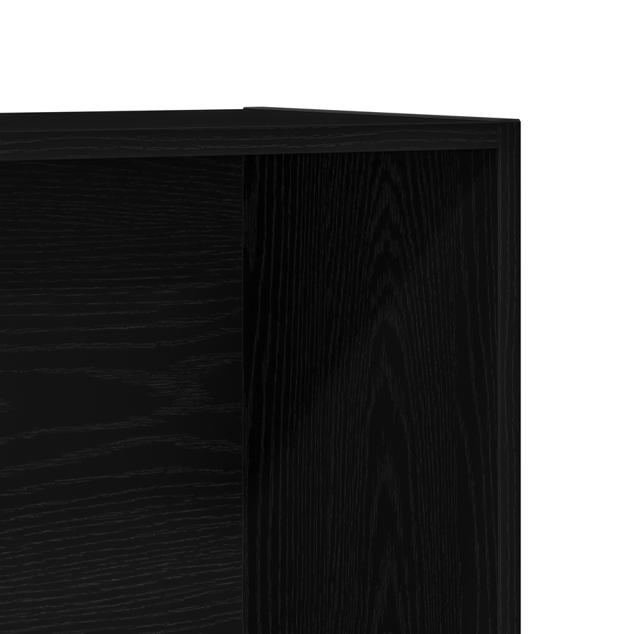 Boekenkast 4-laags 36 x 30 x 143 cm Bewerkt hout Zwart Eiken